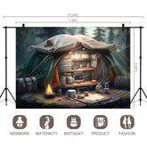 LB0668 Adventure Camping Backdrop